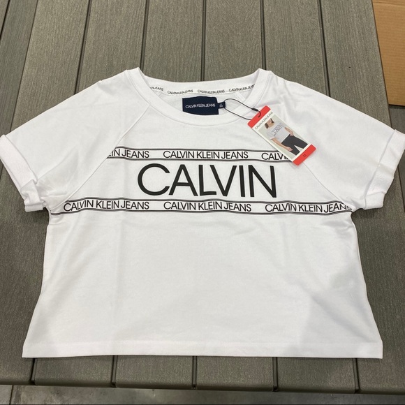 Calvin Klein Jeans Tops - Calvin Klein Jeans Women's French Terry Crop Top